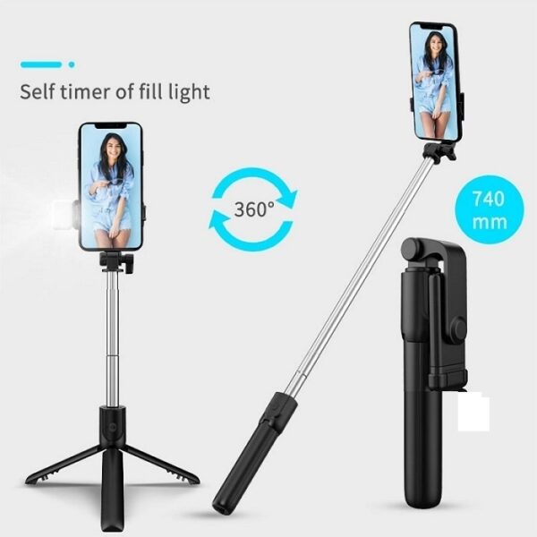 Perche À Selfie Bluetooth Avec Trépied Extensible – Image 4