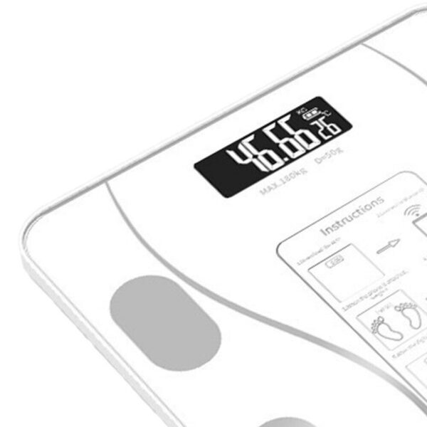 Pèse Personnes Smart Impédance Mètre Bluetooth Blanc – Image 3