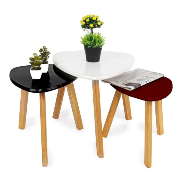 "Série De 3 Tables Basses En Bois Laqué " – Image 6