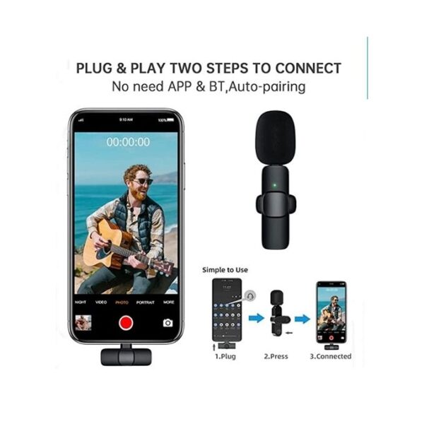 "Double Microphone Sans Fil Compatible Avec IPhone & Type-C " – Image 2