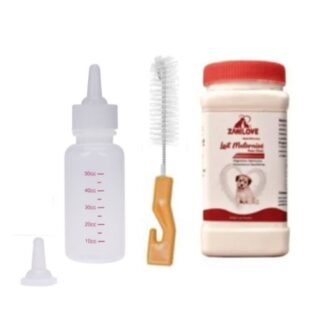 "Pack De 2 Pour Chiot : Lait Zanilove & Biberon Felican "
