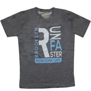 "T-Shirt Homme Coton Demi Manche Gris 880046 E23  "