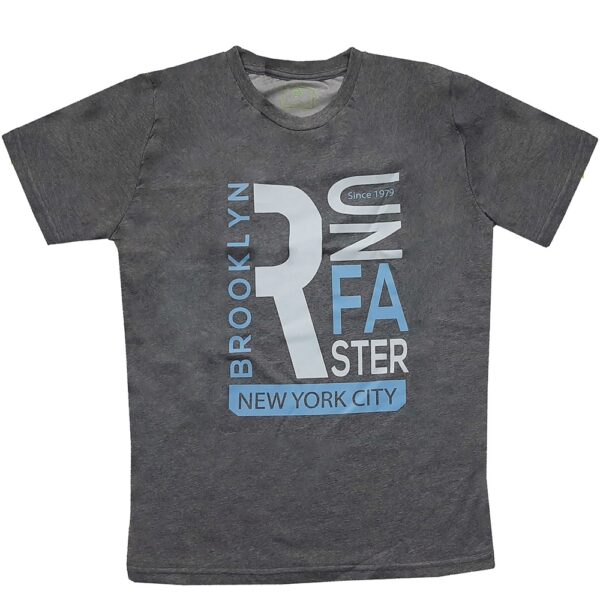 "T-Shirt Homme Coton Demi Manche Gris 880046 E23  "