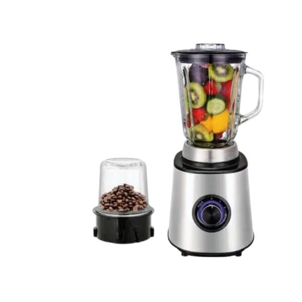 "Blender 2 En 1 8 Lames Bol 1.5 L En Verre & Moulin À Epices "