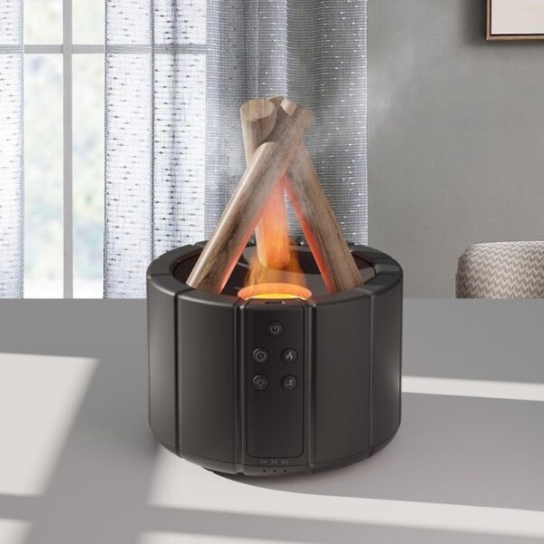 "Diffuseur D’Arômes Effet Flamme Bois Noir 250 Ml " – Image 2