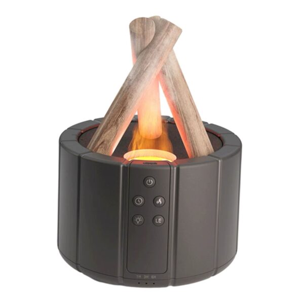 "Diffuseur D’Arômes Effet Flamme Bois Noir 250 Ml "