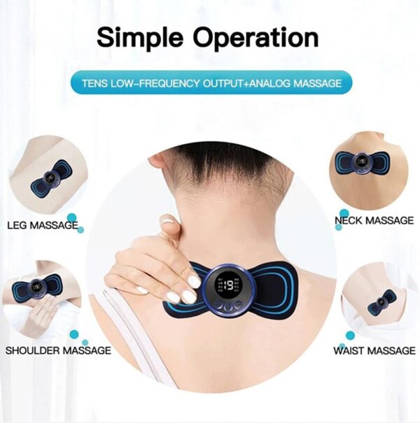 Mini Masseur Électrique EMS Écran LCD 8 Modes & Télécommande – Image 4