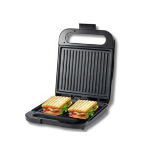 Appareil Grill Panini & Viande & Légumes 800W Noir