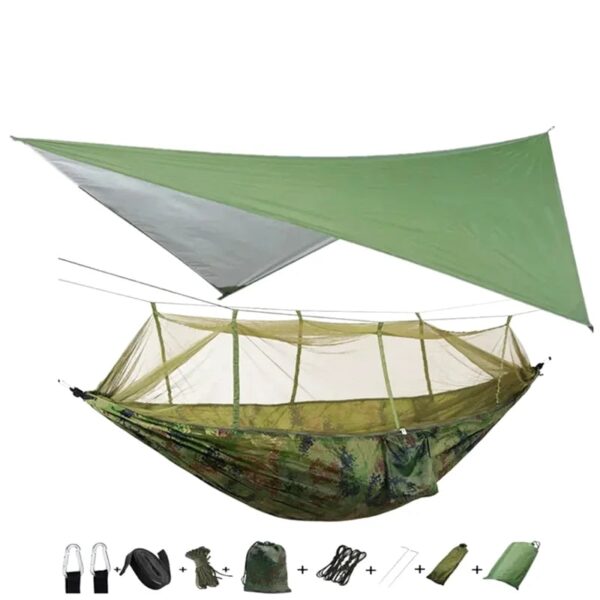 "Hamac De Camping Avec Filet Anti-Insectes Et Bâche Imperméable " – Image 2