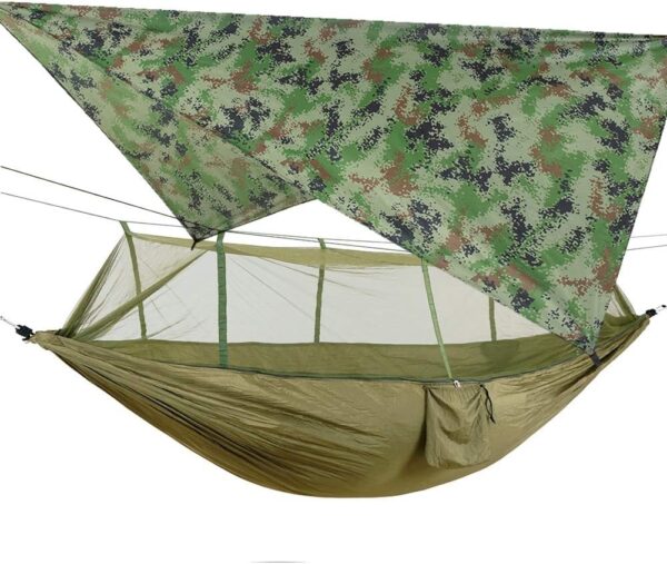 "Hamac De Camping Avec Filet Anti-Insectes Et Bâche Imperméable " – Image 3