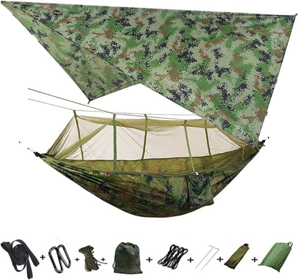 "Hamac De Camping Avec Filet Anti-Insectes Et Bâche Imperméable " – Image 5
