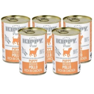 Lot De 5 Boites Kippy Puppy 400gr Au Poulet