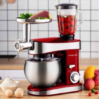 "Robot Pétrin 6.5L 1200w 6 Vitesses 3en1 "
