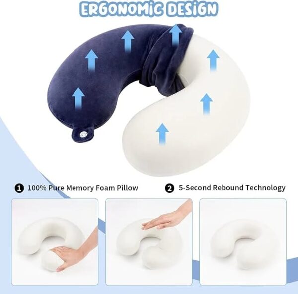 Coussin Oreiller De Massage Du Cou Pour Voyage – Image 4