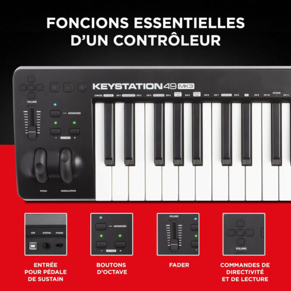 "CLAVIER MAITRE M-AUDIO KEYSTATION 49 MK3 " – Image 3
