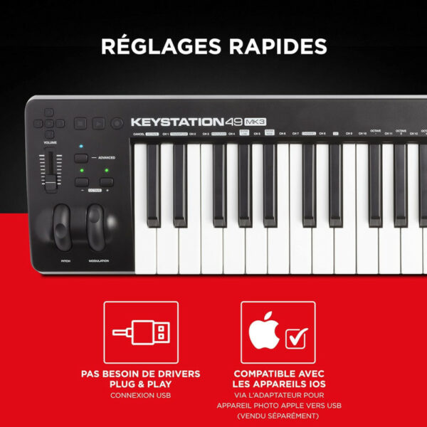 "CLAVIER MAITRE M-AUDIO KEYSTATION 49 MK3 " – Image 4