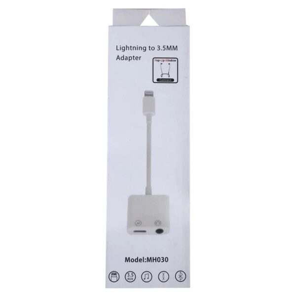 "Adaptateur Lightning 2en1 MH-030 Jack 3.5mm & Câble Aux " – Image 4