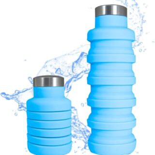 "Bouteille D'Eau Rétractable En Silicone - 500ml, Portable Et Pliable, Sans BPA "