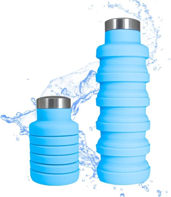 "Bouteille D'Eau Rétractable En Silicone - 500ml, Portable Et Pliable, Sans BPA "