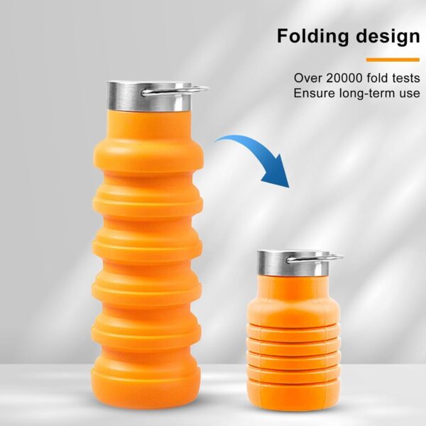 "Bouteille D'Eau Rétractable En Silicone - 500ml, Portable Et Pliable, Sans BPA " – Image 2