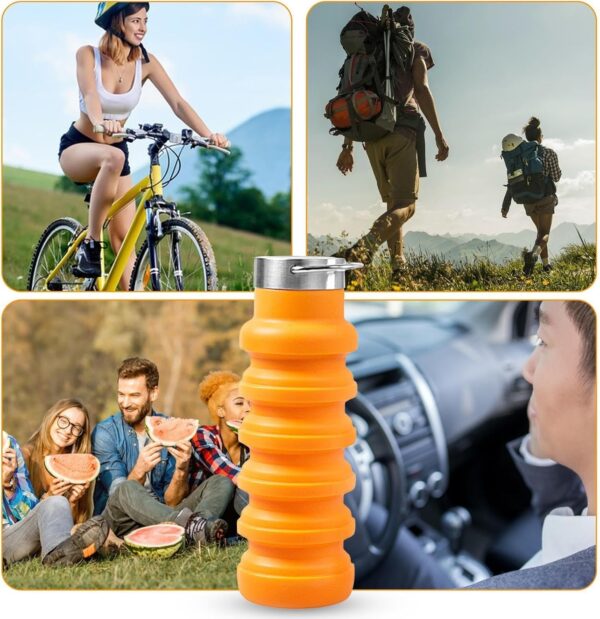 "Bouteille D'Eau Rétractable En Silicone - 500ml, Portable Et Pliable, Sans BPA " – Image 3