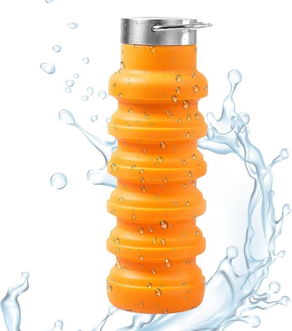 "Bouteille D'Eau Rétractable En Silicone - 500ml, Portable Et Pliable, Sans BPA " – Image 4