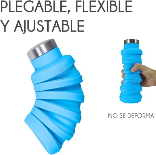 "Bouteille D'Eau Rétractable En Silicone - 500ml, Portable Et Pliable, Sans BPA " – Image 6