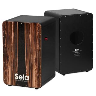 "CAJON SELA - CASELA BLACK PRO DARK NUT-BUNDLE SE 107 "