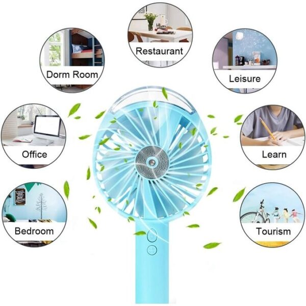 Ventilateur Portable Rechargeable Avec Vapeur D'eau – Image 2