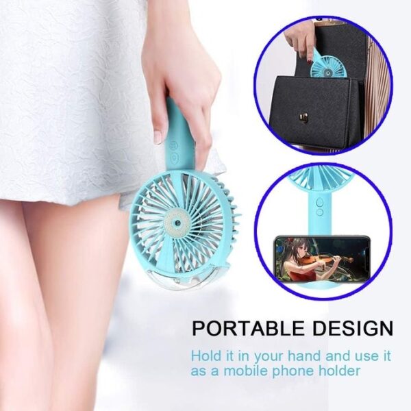 Ventilateur Portable Rechargeable Avec Vapeur D'eau – Image 5