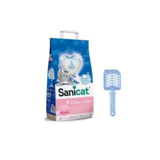 "Pack De 2: Litière Absorbante 5Kg Sanicat & Pelle Pour Chatons "