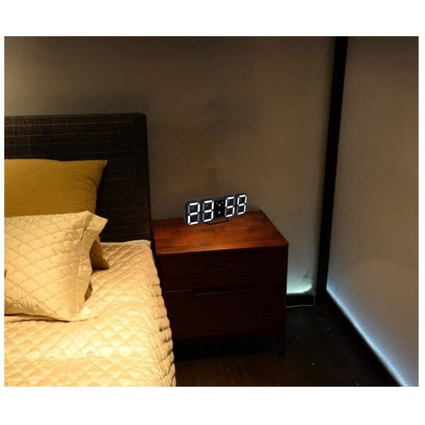 "Horloge Digital LED 3D Affichage Heures Alarme Température " – Image 3