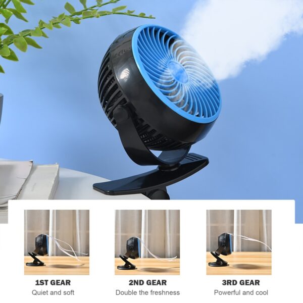 GO FUN Ventilateur Sans Fils Portable Rotatif Et Rechargeable – Image 3