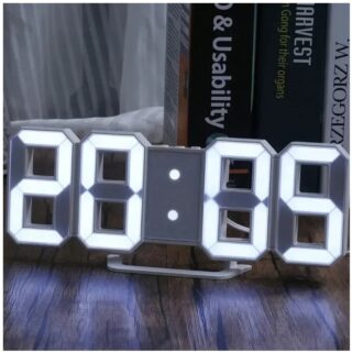 "Horloge Digital LED 3D Affichage Heures Alarme Température "