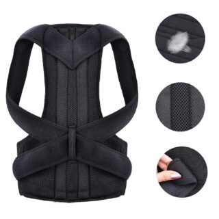 "Ceinture Correcteur De Posture Dos Unisexe Noir "