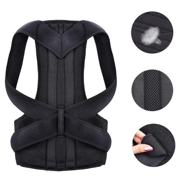 "Ceinture Correcteur De Posture Dos Unisexe Noir "