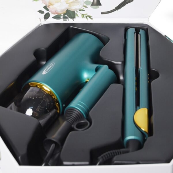 Coffret Sèche Cheveux & Lisseur Florence Vert – Image 3
