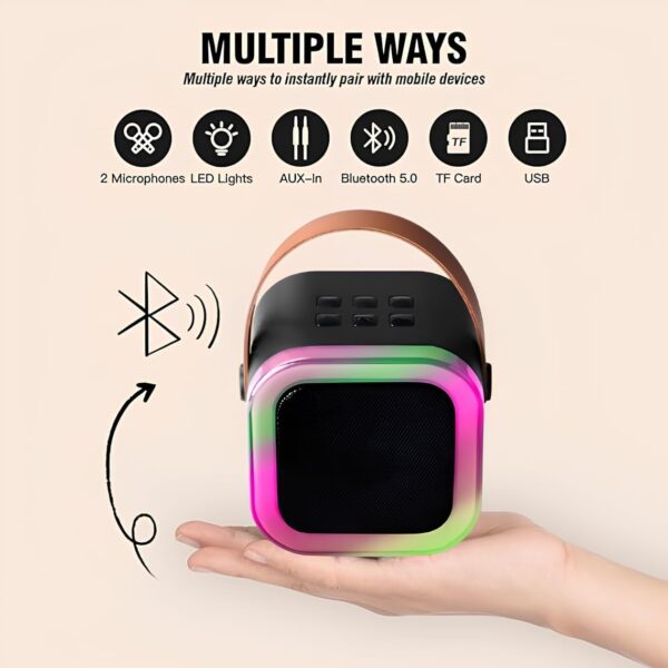 Haut Parleur Bluetooth K12 Avec 2 Micro Karaoké Sans Fil – Image 4