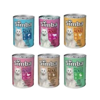 "6 Simba Cat 400gr : Thon Bœuf Poulet Canard Dinde Lapin "
