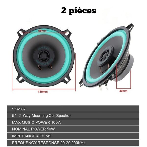 "Lot De 2 Baffle Universel De Haute Qualité Magnétique 13cm " – Image 4