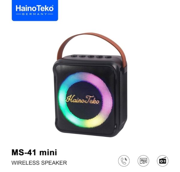 "Haino Teko Mini Enceinte Bluetooth Avec Micro LED Noir " – Image 4