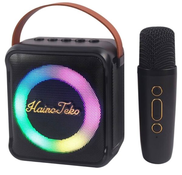 "Haino Teko Mini Enceinte Bluetooth Avec Micro LED Noir "